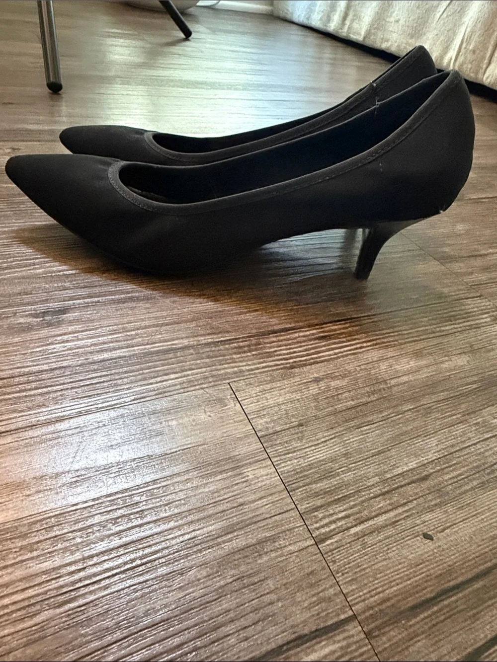 Impo Black Pointed-Toe Stretch Pumps - Classic Work Heels